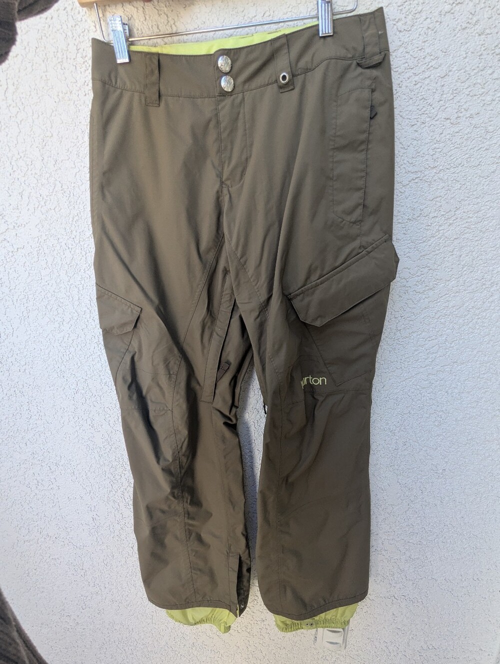 Burton Snow Pants Women's Small Olive Green Snowboard Pants - Short